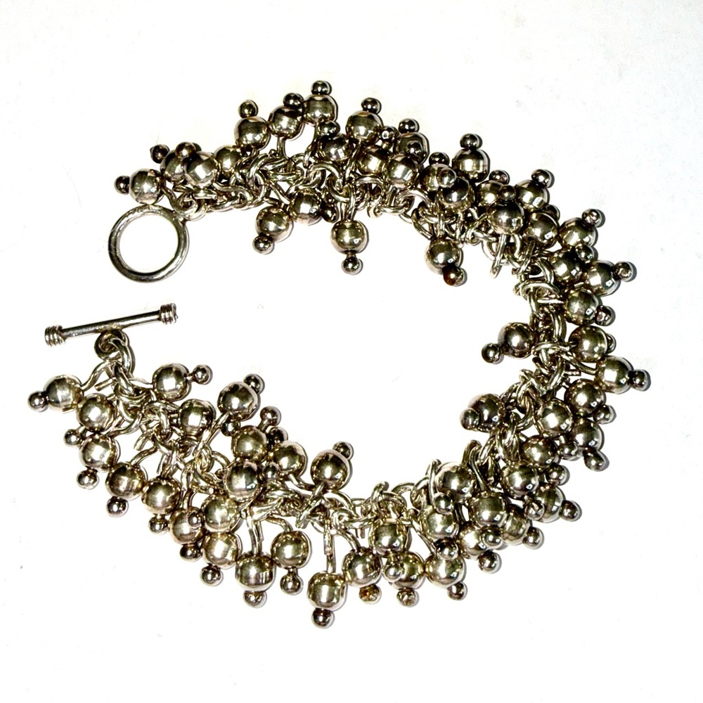 Retired Silpada 925 Sterling Silver Cha Cha Bracelet with Toggle Clasp - Picture 10 of 13